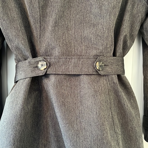 MERRELL brown herringbone pattern long winter coat. - Picture 5 of 8